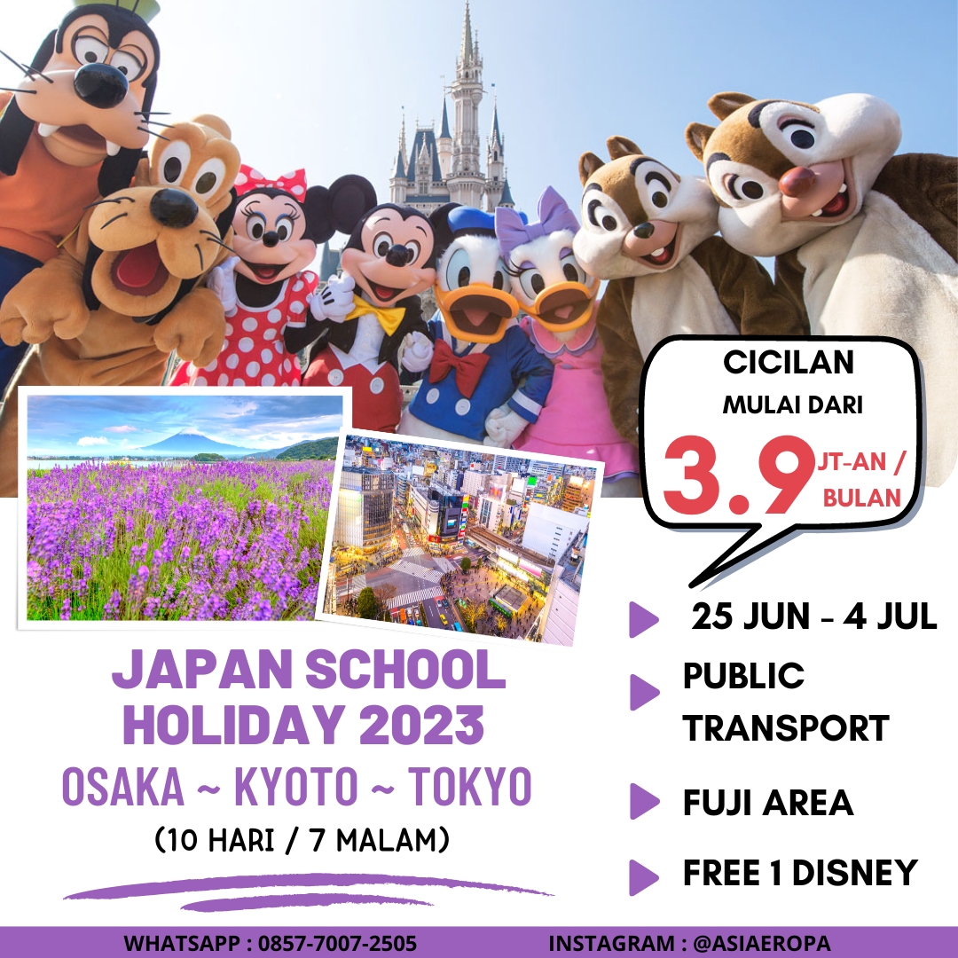 Japan School Holiday + Disney 2023